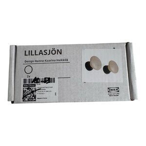 IKEA LILLASJÖN Outgoing Wooden Cabinet Knobs Set of 2 Natural Wood